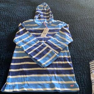 NWT Vineyard Vines Girls Hooded Striped Coverup SM